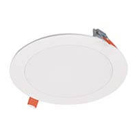 6-Inch LED smooth lens downlight with plastic housing and remote drive