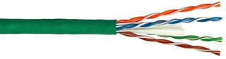 Green Ethernet Cable for network connections and auxiliary circuits