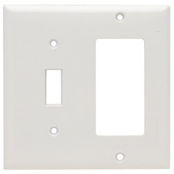 toggle switch and decorator switch combination wall plate