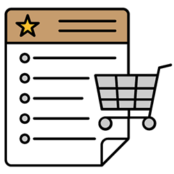 Use pre-made lists of common products