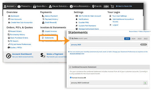 Check monthly statements online.