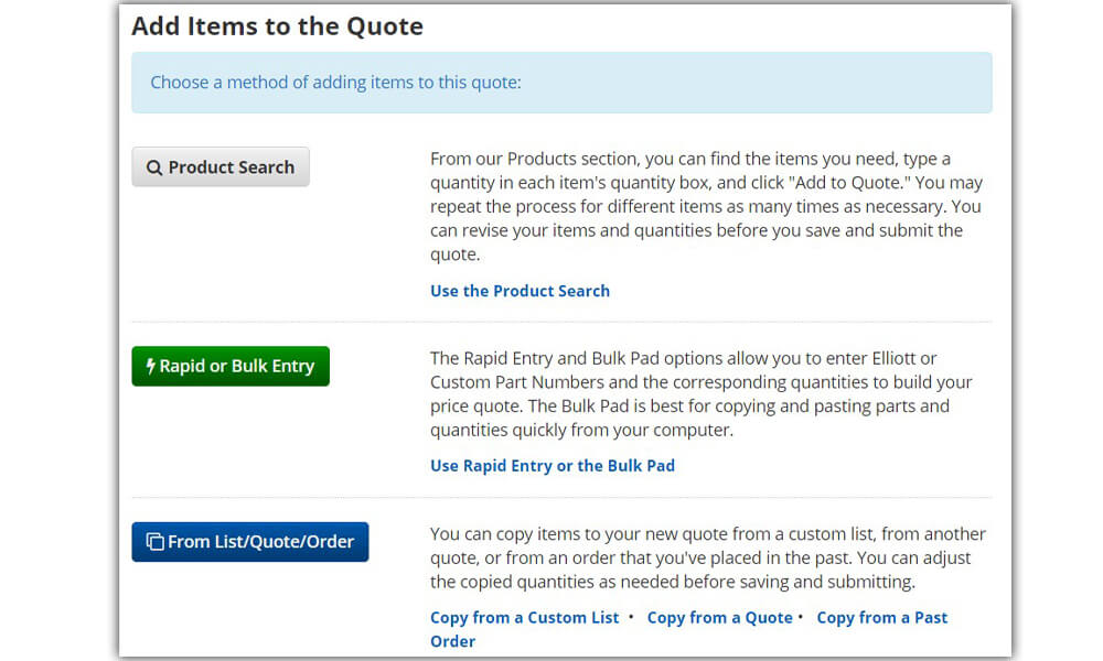 Quotations: Create New Quote
