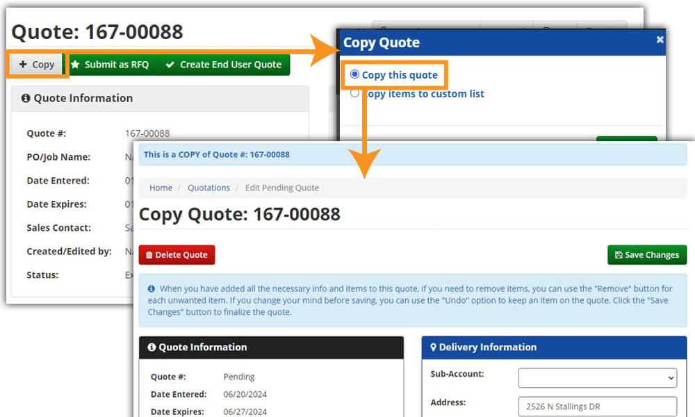 Quotations: Resubmit RFQ Quote