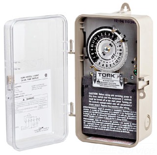 1103NC - 40A 120V DPST Plastic Clear Cover Time Clock - Tork