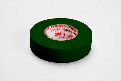 1700CGN - Tem Vinyl Electrical Tape 1700C, 3/4" X 66', Green - Temflex