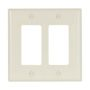 2052LA - Wallplate 2G Decorator Thermoset Mid La - Eaton Wiring Devices