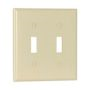 2139VB0X - Wallplate 2G Toggle Thermoset STD Iv - Eaton