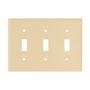 2141V - Wallplate 3G Toggle Thermoset STD Iv - Eaton Wiring Devices