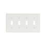 2154WB0X - Wallplate 4G Toggle Thermoset STD WH - Eaton