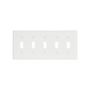 2155W - Wallplate 5G Toggle Thermoset STD WH - Eaton Wiring Devices