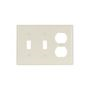 2158LA - Combination Wallplate, LT. Almond,  - Eaton