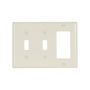 2173LA - Combination Wallplate, LT. Almond,  - Eaton Wiring Devices