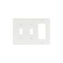 2173W - Combination Wallplate, White, Togg - Eaton Wiring Devices