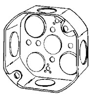 40DSPL - 4X2-1/8 Oct Box W/1/2&3/4 Ko - Appozgcomm