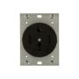 5754N - Recp SGL Flush 50A 125/250V 3P4W STR BK - Eaton Wiring Devices