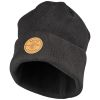 60569 - Heavy Knit Hat, Black, Leather Logo - Klein Tools