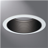 6100BB - 6" Black Metal Baffle Tapered W/2 White Rings - Cooper Lighting Solutions