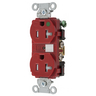 8300REDTRA - Hubbell-Pro HG DPLX 20A/125V TR Red - Wiring Device-Kellems