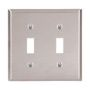 93072B0X1 - Wallplate 2G Toggle STD SS - Eaton