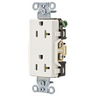 DR20WHI - Deco RCPT, Comm GRD, 20A 125V, 5-20R, WH - Wiring Device-Kellems