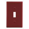 P1R - Wallplate, 1-G, Tog, Red - Wiring Device-Kellems