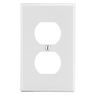 P8W - Wallplate, 1-G, 1) Dup, WH - Hubbell Wiring Devices