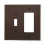 PJ126B - Wallplate 2G Toggle/Deco Poly Mid BR - Eaton Wiring Devices