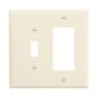 PJ126LA - Wallplate 2G Toggle/Deco Poly Mid La - Eaton