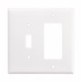 PJ126W - Wallplate 2G Toggle/Deco Poly Mid WH - Eaton