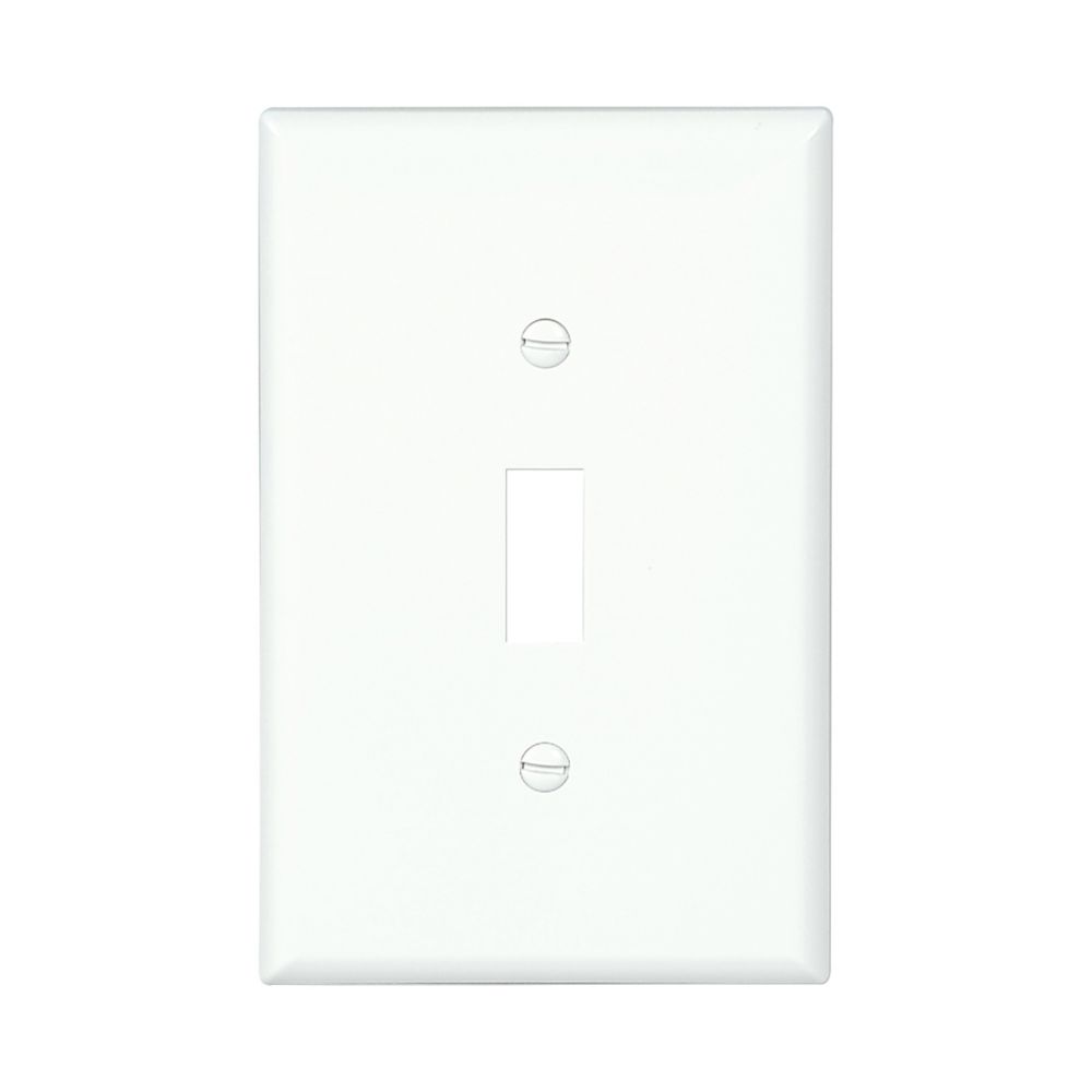 PJ1W - Wallplate 1G Toggle Poly Mid WH - Eaton