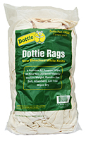 RGZ2 - 2 LB Bag New White Knit Rags - LH Dottie