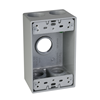 SB575S - 1G WP Gray Box - Five 3/4" Holes - 17 Cu In - Hubbell--Raco