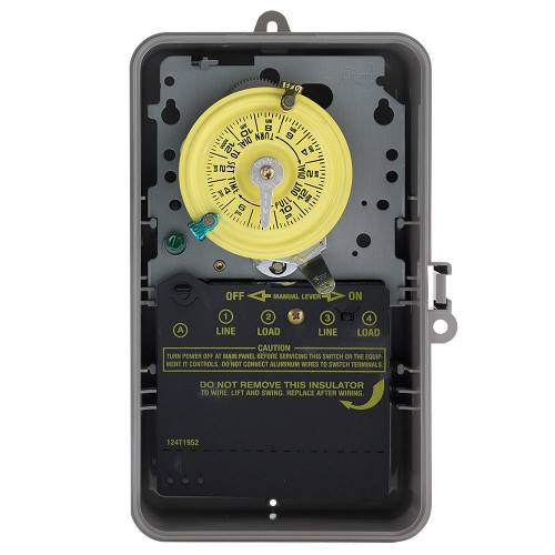 T101PCD82 - 40A 120V SPST Plastic Clear Cover Time Clock - Intermatic