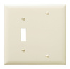 TP113LA - Trademaster Wallplate 2G 1 Toggle 1 Blank La - Legrand-Pass & Seymour