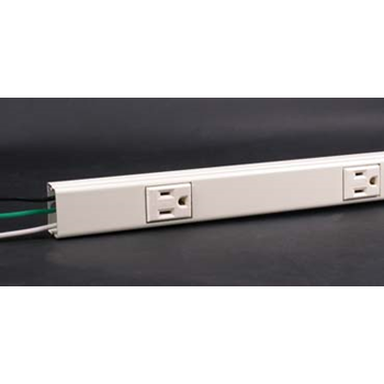 V20GB306 - Plugmold 3'SGL CRT 6"Oc 2000 Ivory - Wiremold