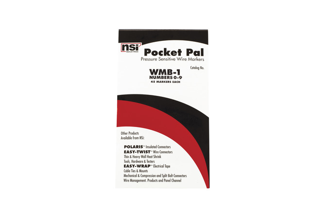 WMB1 - 0-9 Wire Marker Book - Nsi