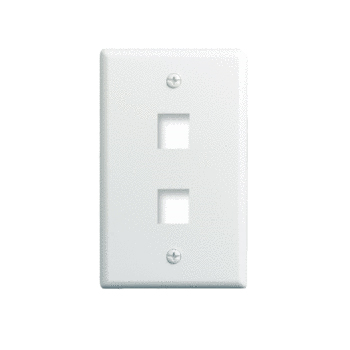 WP3402WH - 1G Wall Plate 2-Port WH (M10) - Legrand-On-Q