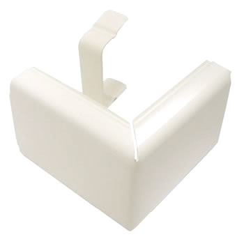 Wiremold external elbow cover in ivory for steel raceway