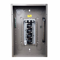 Load Center with surge protector, circuit breaker surge protection