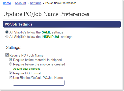 Formatting PO Names