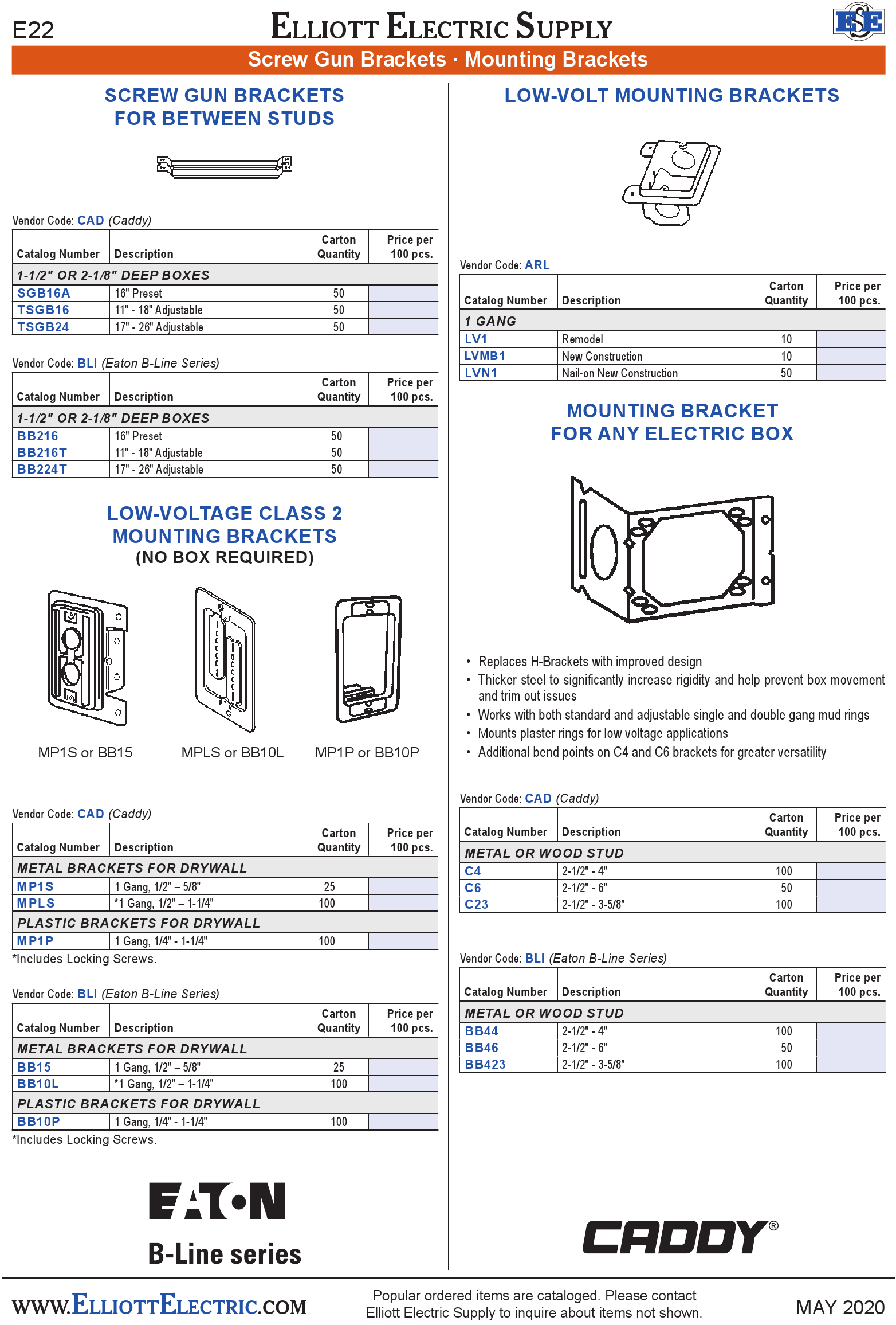 Screw Gun Brackets Mounting Brackets Print Catalog Page 130