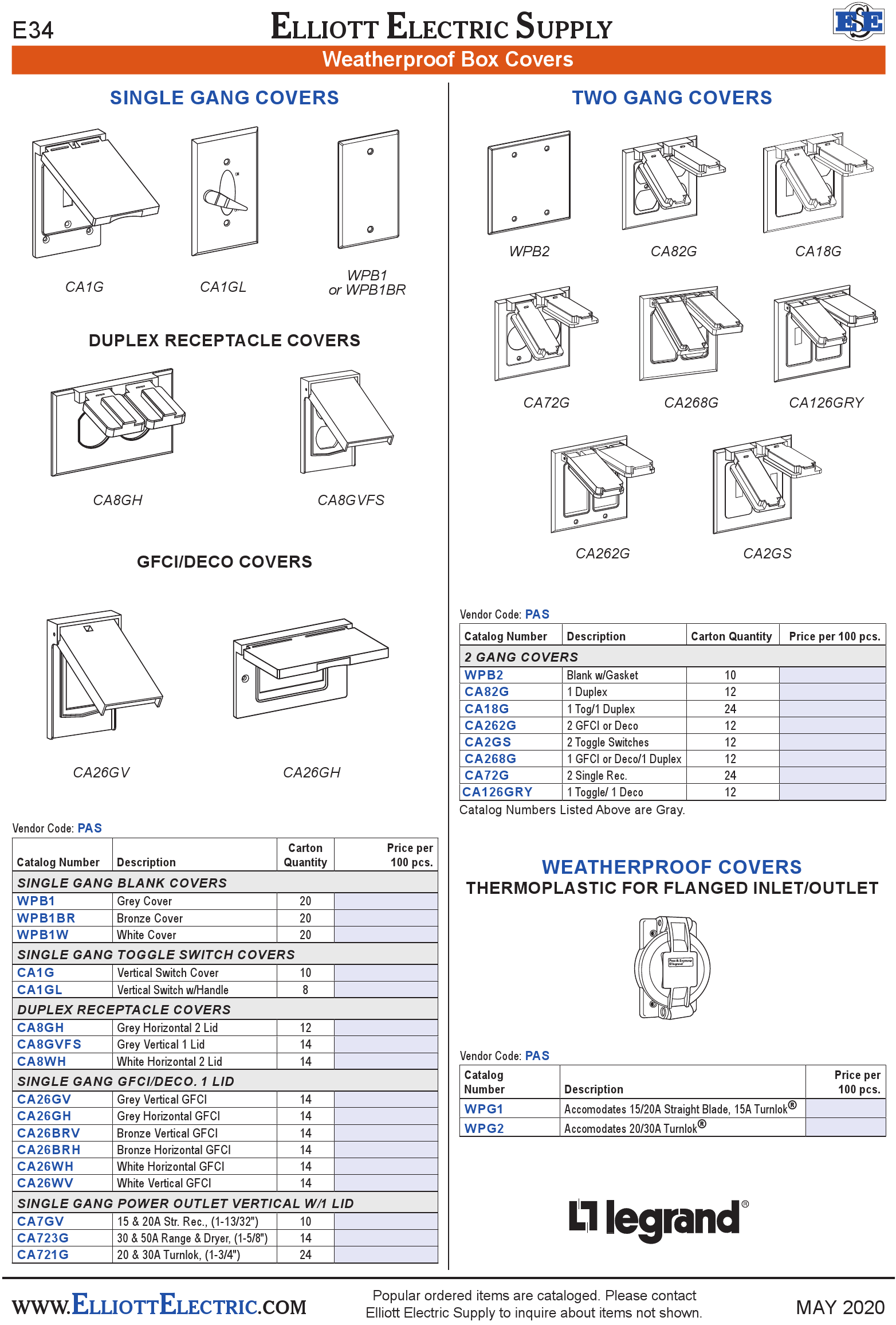 Weatherproof Box Covers Print Catalog Page 142 Products Elliott
