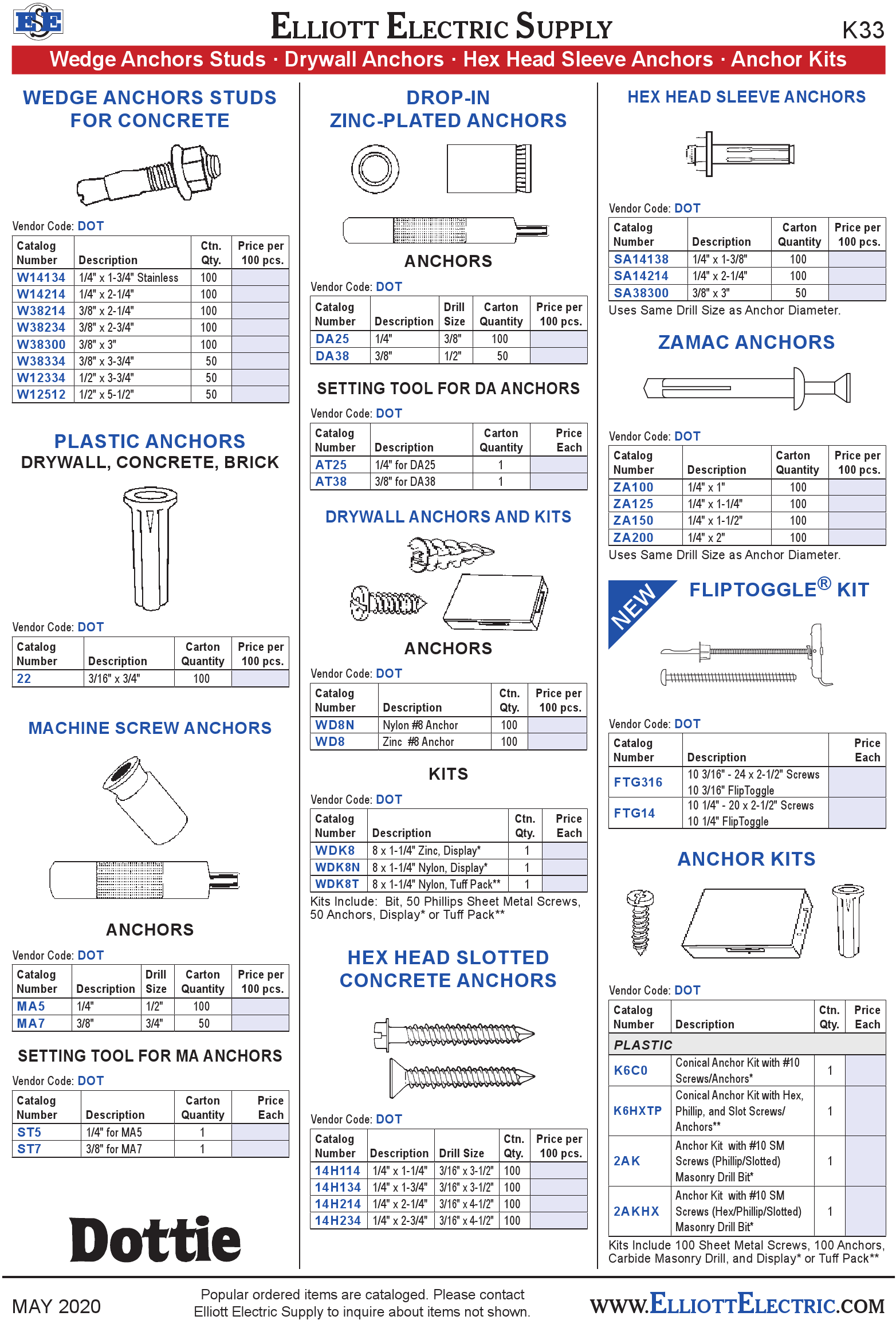 Wedge Anchors Studs Drywall Anchors Hex Head Sleeve Anchors Anchor