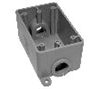 078227 - 1G PVC FS Box W/ (2) 3/4" Hole - Kraloy