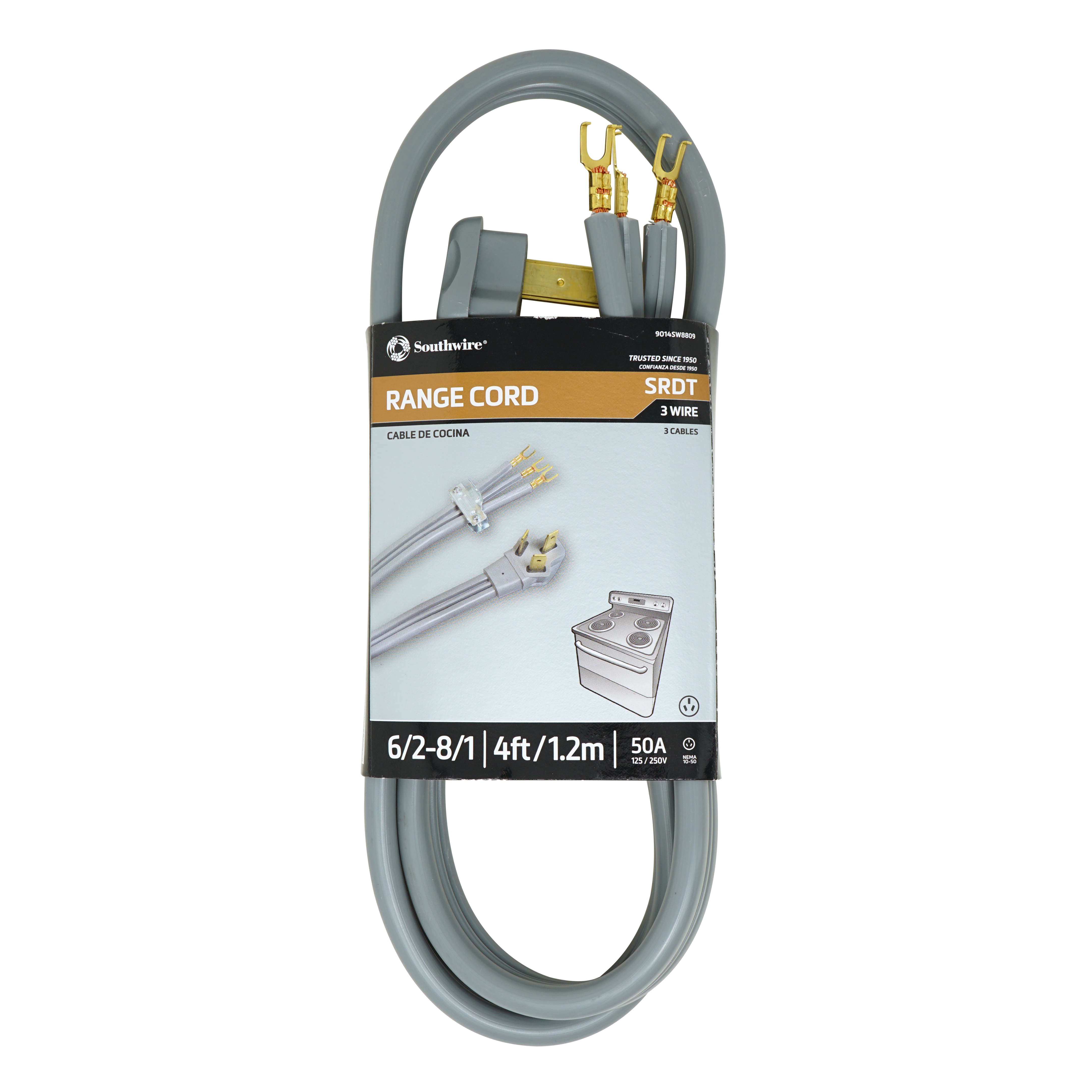 090148809 - 4' 3 Wire Range Cord