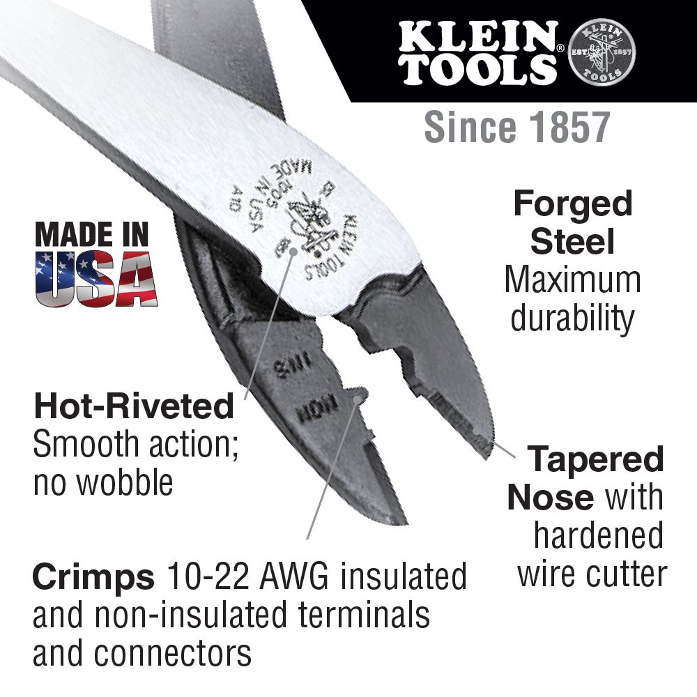 1005 - Crimping and Cutting Tool For Connectors - Klein Tools