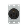 1253B0X - Recp Single Flush 50A 125V 2P3W BK - Eaton Wiring Devices