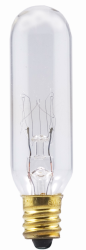 15T6 - 15W 130V T6 Cand Base Clear Incand Exit Lamp - Sylvania