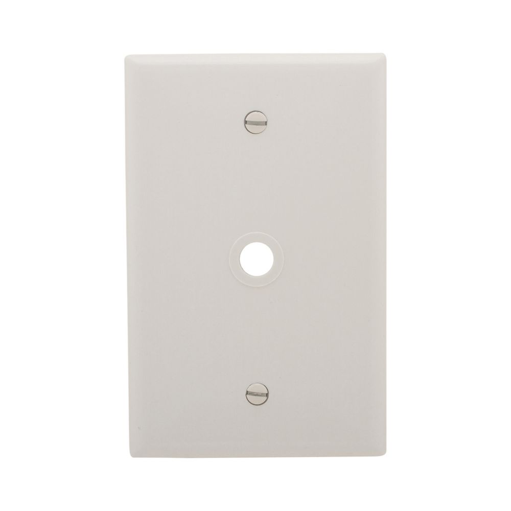 2028W - Wallplate 1G W/.375" Hole THRMST Mid WH - Eaton