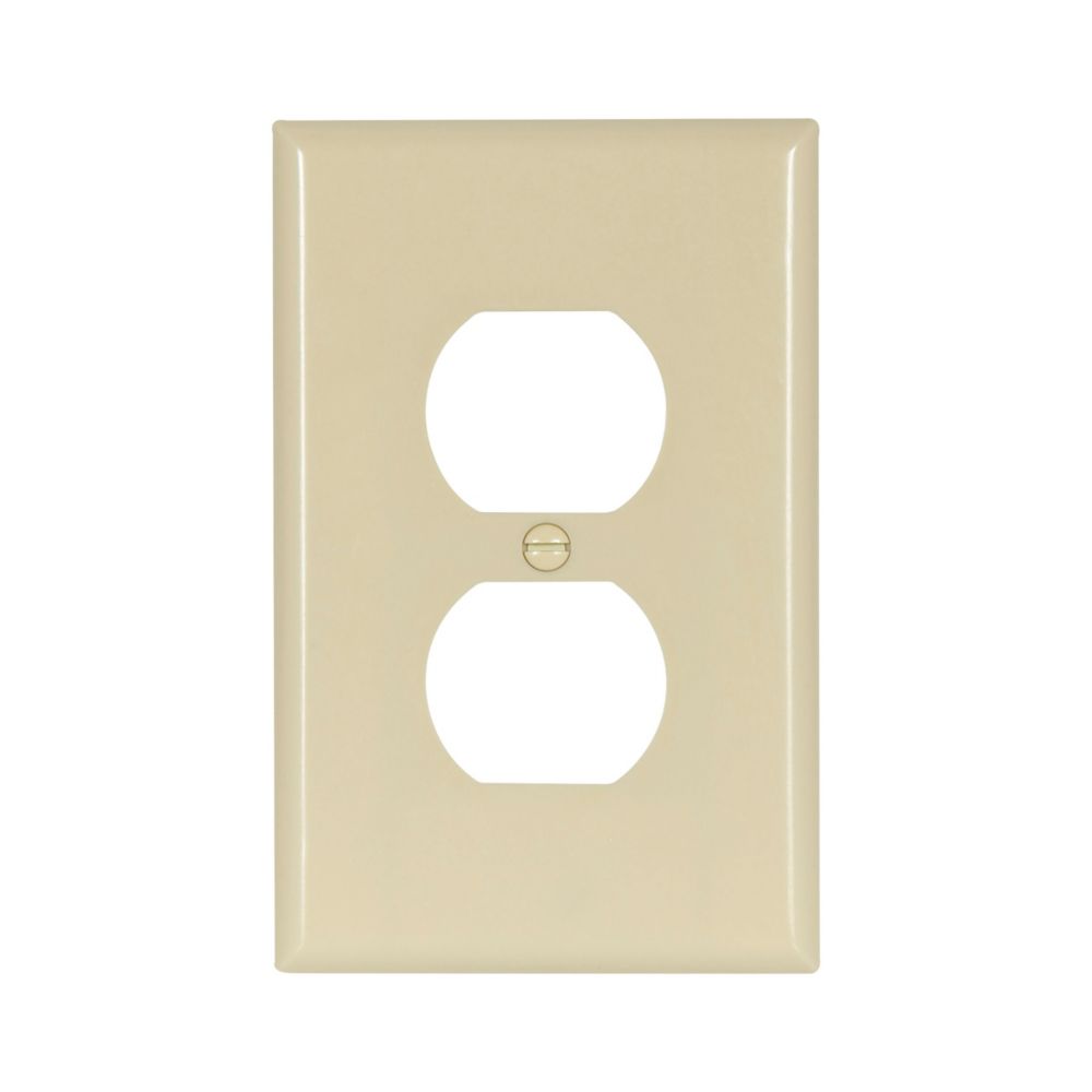 2032V - Wallplate 1G Dup Recp Thermoset Mid Iv - Eaton